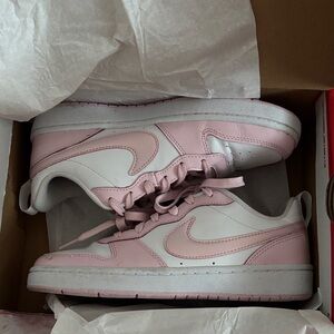 Nike Blush Pink and White Low-Top Sneakers